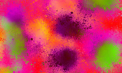 colorful pink ,purple  and  green  spray paint   background design