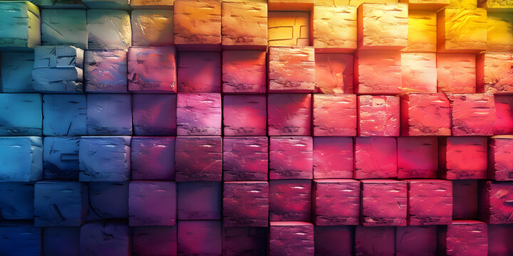 Background with colorful squares, Color palette in style of different blocks wallpaper .