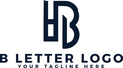 Business sign B letter logo vector design Template. AI generative.