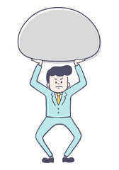 重圧に耐えるビジネスマン