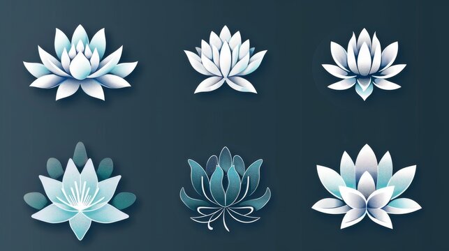 A modern image of lotus symbols. Eps8 format