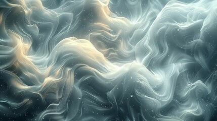 Ethereal Marble Waves: Dreamy Abstract for Modern Luxury Design - obrazy, fototapety, plakaty