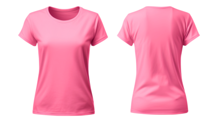 Pink t shirt isolated on transparent background Remove png, Clipping Path, pen tool