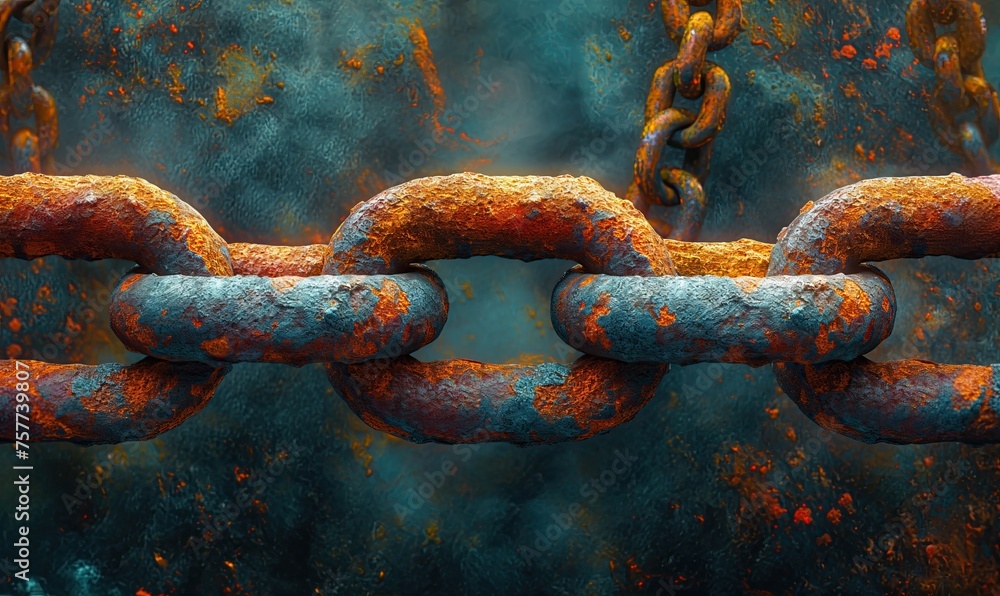 Poster abstract background with the image of chain links.
