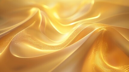Golden Shimmer Waves: Luxurious Abstract for Celebratory Event Backdrops - obrazy, fototapety, plakaty