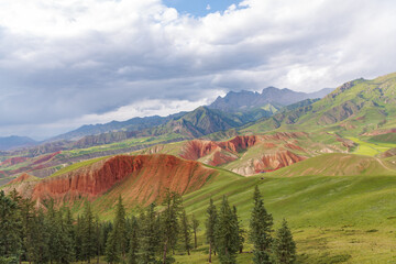 Zhuoer Mountain Scenic Area, Qilian County, Qinghai