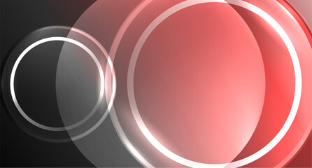 Neon glass circle copyspace for your text or product presentation geometric background. Vector illustration For Wallpaper, Banner, Background, Card, Book Illustration, landing page