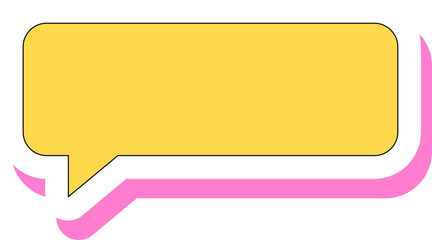 Cute speech bubble  pastel color