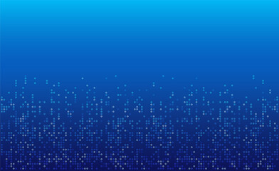 Digital technology background. Digital data dots bllue pattern pixel background