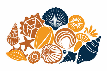 silhouette-image-a-seashell-collection-featuring-v .eps