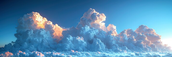 Beautiful Blue Sky Dramatic Clouds Weather, Background Banner HD