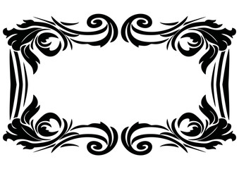 Art Nouveau Frame Graphic Accents, vector illustration, vintage elements	
