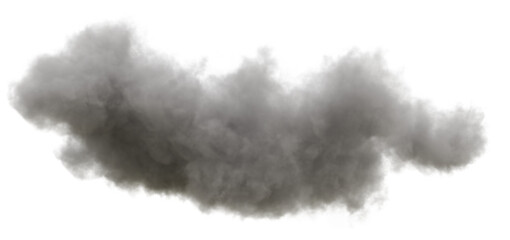 Cumulus and fluffy cloud shape with isolated on transparent background - PNG file, 3D rendering illustration, Clip art, cut out and sky elements