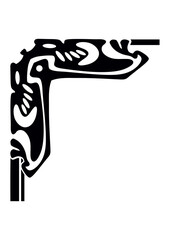 Art Nouveau Corners and Frames Graphic Accents, vector illustration, vintage elements	