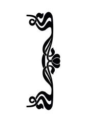 Art Nouveau Corners and Frames Graphic Accents, vector illustration, vintage elements	