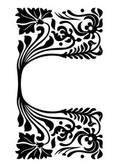 Art Nouveau Corners and Frames Graphic Accents, vector illustration, vintage elements	