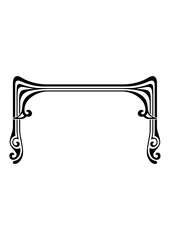 Art Nouveau Corners and Frames Graphic Accents, vector illustration, vintage elements	