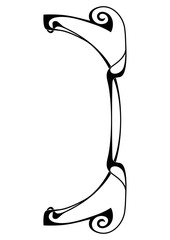 Art Nouveau Corners and Frames Graphic Accents, vector illustration, vintage elements	