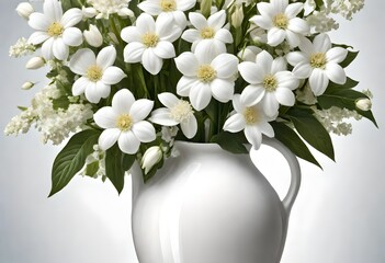 vase filled with beautiful white flowers