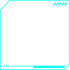 Futuristic tech frame decoration