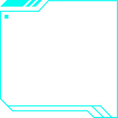 Futuristic tech frame decoration