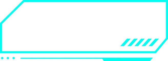 Futuristic tech frame decoration