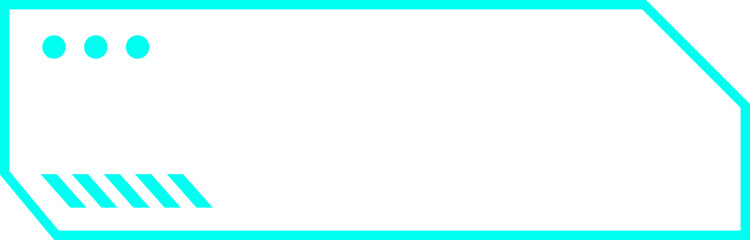 Futuristic tech frame decoration