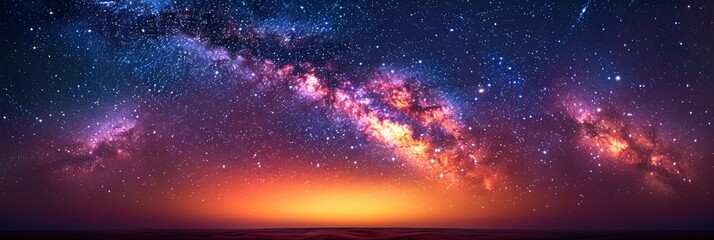 Night Sky Stars Milky Way Before, Background Banner HD