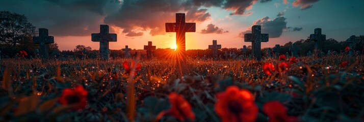 Old Cross Cemetery, Background Banner HD
