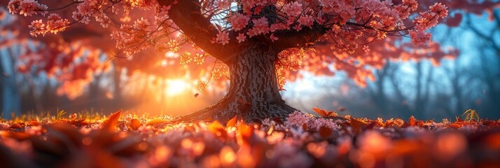 Photo Blossoming Tree, Background Banner HD
