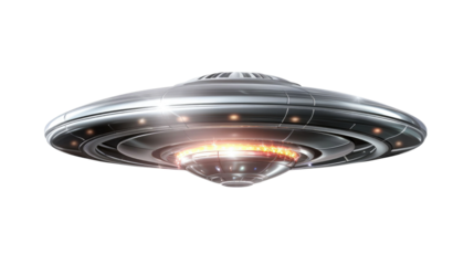 Flying saucer, ufo, uap isolated on transparent a white background 