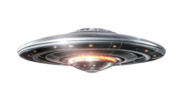 Flying saucer, ufo, uap isolated on transparent a white background 