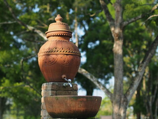 Experience the rustic charm of a handmade clay handwashing pot. Crafted from natural clay, this...