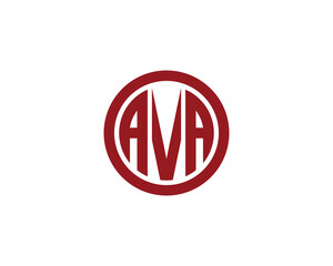 AVA logo design vector template