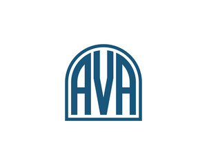AVA logo design vector template