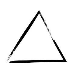 Triangle grunge texture element frame border shape icon for decorative vintage doodle for design in vector illustration