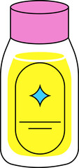 skincare bottle product cartoon illustration