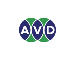 AVD logo design vector template