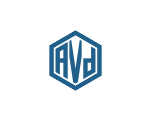 AVD logo design vector template