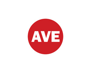 AVE logo design vector template