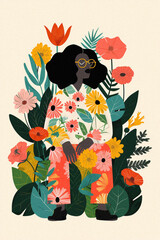 Retro vibe gallery, cinematic drawing print in the style of mid-century modern era