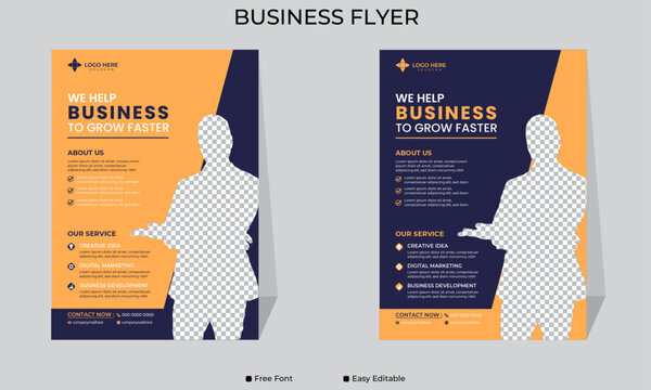Business flyer Design, Corporate business flyer template with geometric shapes, Business Flyer Template, Eye catching Design