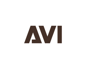 AVI logo design vector template