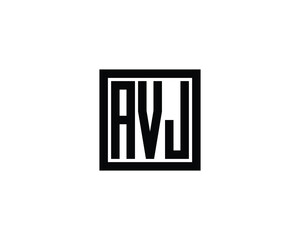 AVJ logo design vector template