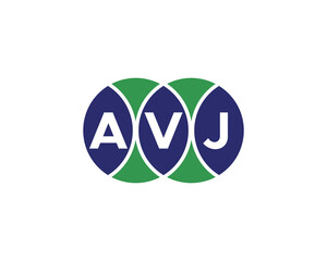 AVJ logo design vector template