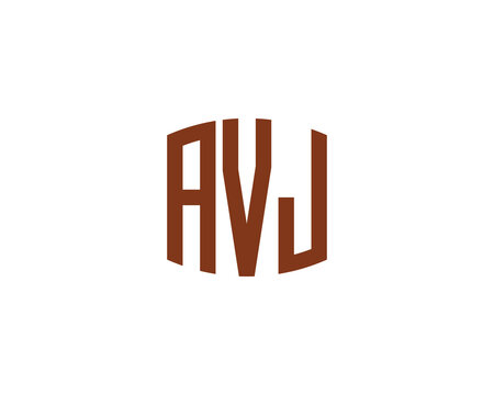 AVJ logo design vector template