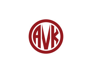 AVK logo design vector template