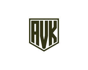 AVK logo design vector template