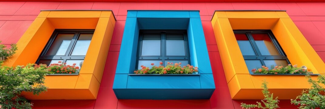 Top House Apartment Building Nice Window, Background Banner HD