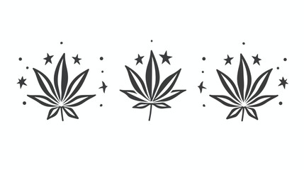 marijuana antidepressant icon. Simple thin line out